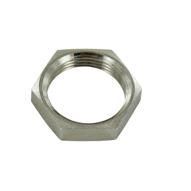 Panel Nut 13/16 Hex x 11/16-24 UNEF Thread - Nickel Brass