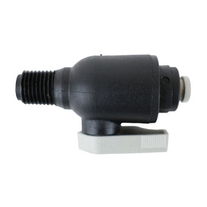 Parker PPB4VMC4-MG Black Valve Male Connector - 1/4 QC x 1/4 MPT