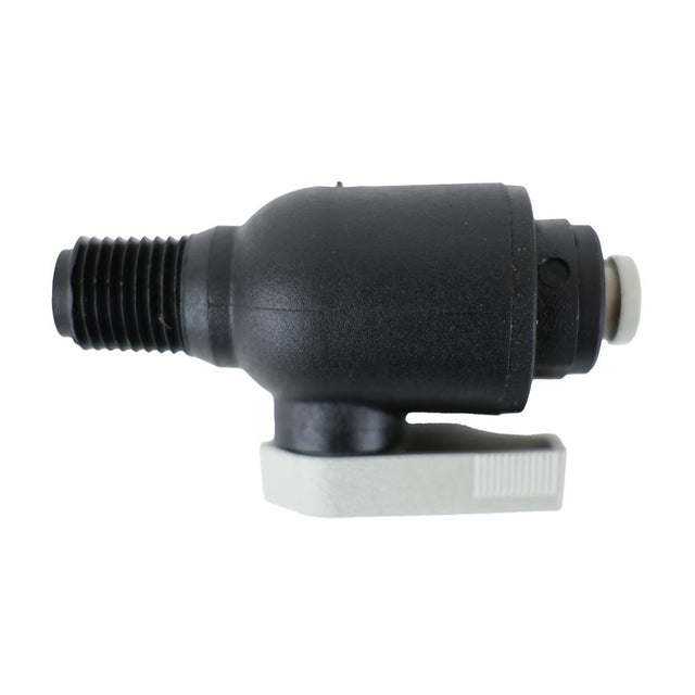 Parker PPB4VMC4-MG Black Valve Male Connector - 1/4 QC x 1/4 MPT