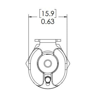 LinkTech PANEL MT SOCKET NV 1/8HB MOLDED WHITE