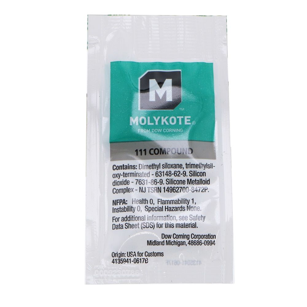 Dow Molykote 111 O-Ring Lubricant - 6 Gram Pillow Pack
