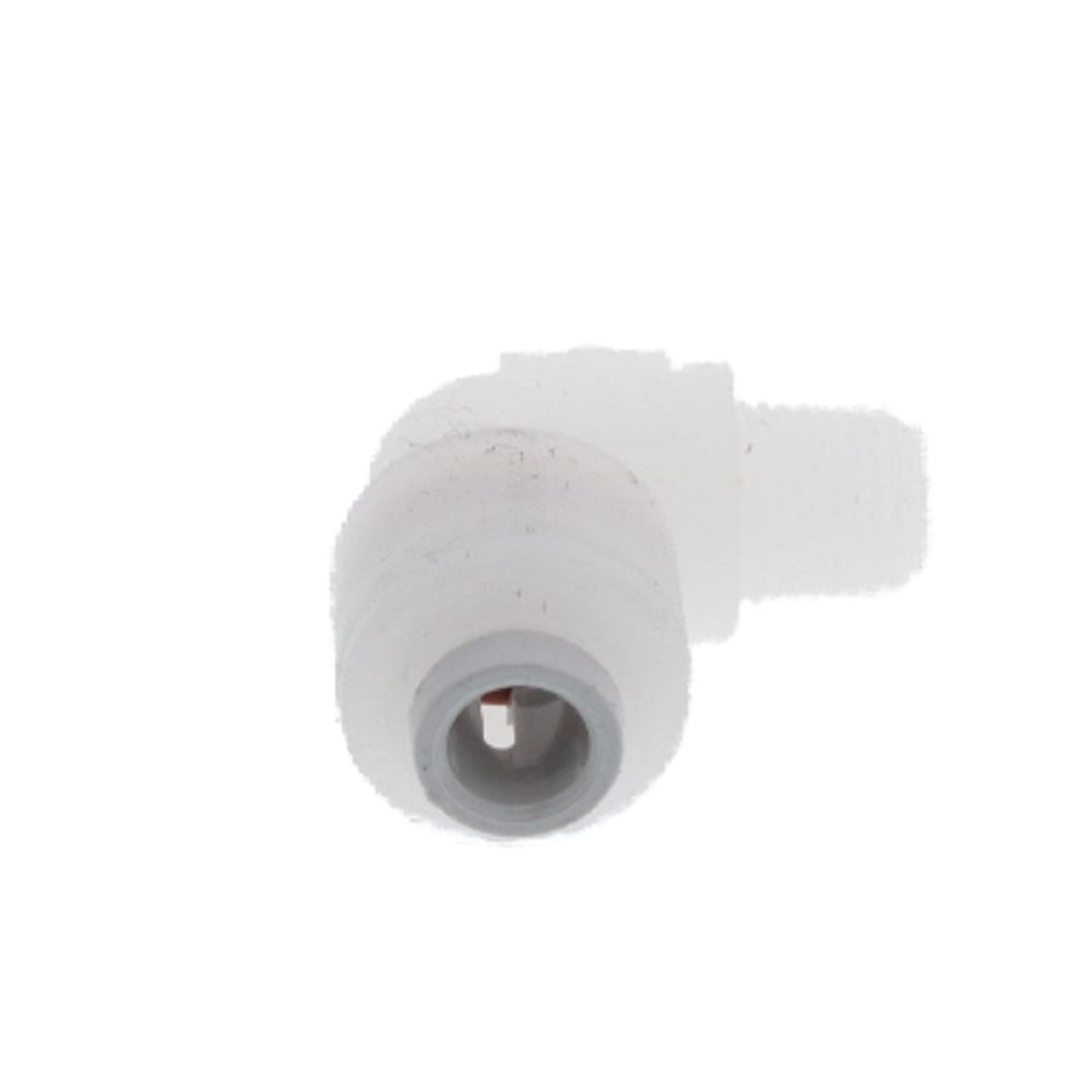 Kynar PVDF Male Elbow - 1/4 x 1/8 NPTF