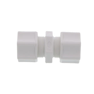 JACO 15-8-P-O Polypropylene Union Connector 1/2 OD Tube x 1/2 OD Tube