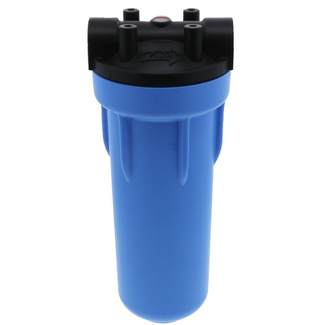 10" Neo-Pure SlimLine Housing Ribbed Housing NSF Black Cap Blue Sump w/ Pressure Relief 3/4"