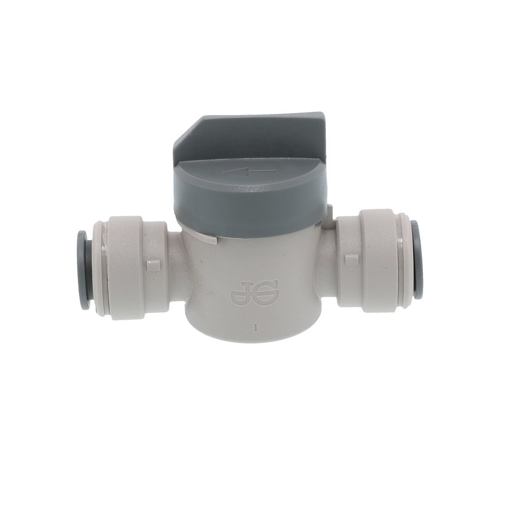 John Guest Shut-Off Valve-Acetal, Short Handle - 3/8 x 3/8