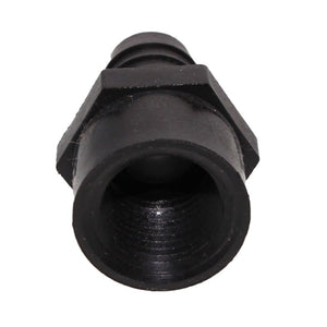 Female Barb Adapter - 5/8 barb x 1/2 FNPT - Black Polypropylene