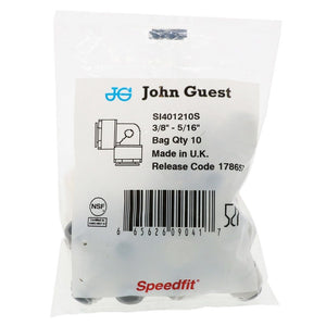 John Guest Superseal [both] Elbow Union - 3/8 x 5/16