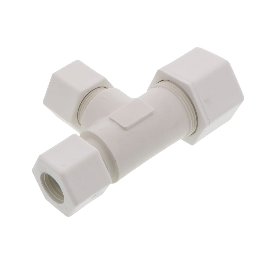JACO 70-14-10-10-P-PG Polypropylene Union Tee 7/8 OD Tube x 5/8 OD Tube x 5/8 OD Tube