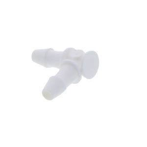 Barbed Union Elbow White Polypropylene - 1/8 ID x 1/8 ID