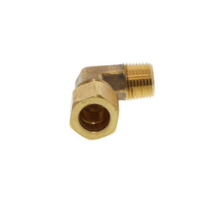 Brass Compression Elbow - 3/8 compression x 1/2 MPT