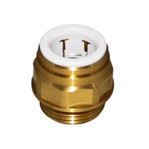 John Guest Brass Male Connector BSPT - 15mm x 1/2 BSPT