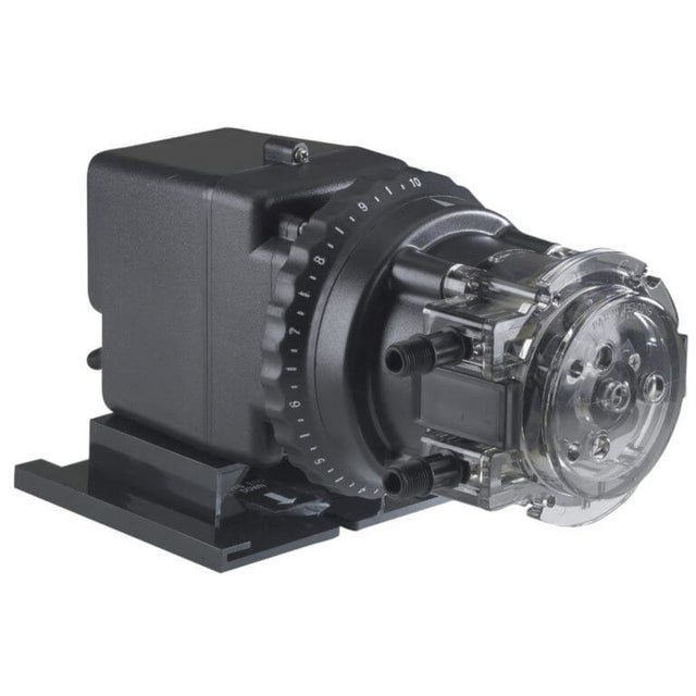 Stenner Single Head Adjustable Output Pump 100 psi, 1/4" White Tubing, 40 Gallons Per Day, 120 V