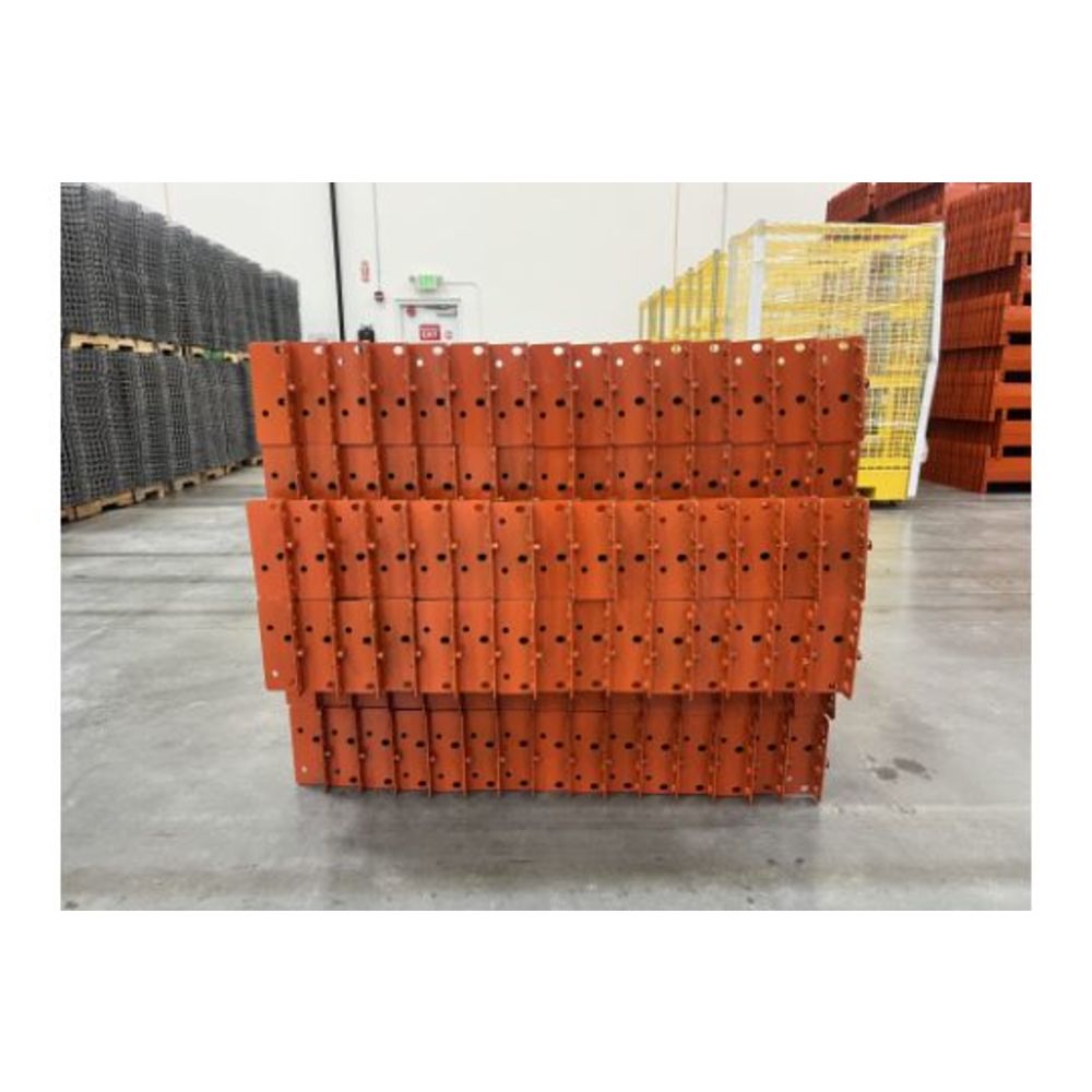 PALLET RACK BEAMS 96" x 4" MECALUx TEAR DROP, 4 pin [90/lot] - 1 Lot [90 Beams]