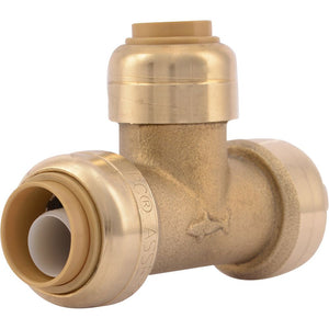 SharkBite® U363LF Lead-Free Brass Push-to-Connect Reducing Tee - 1/2" x 1/2" x 3/8"