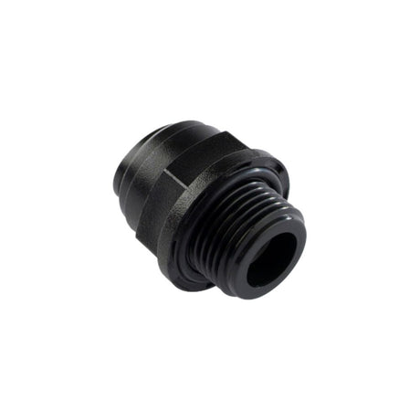 NeoFit - Acetal Black Male Connector 8mm [5/16"] tube x 3/8" BSP[P]
