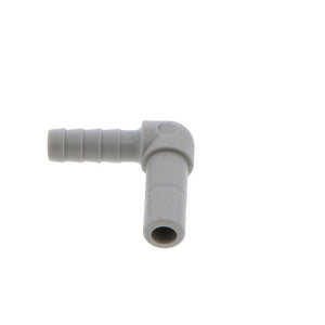 DMfit Stem Elbow Barb Connector  - 5/16 OD Stem x 1/4 ID Barb