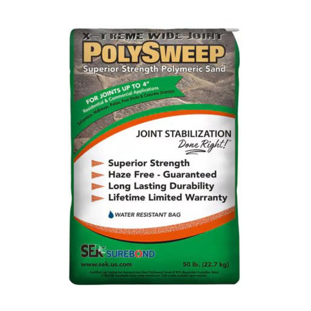 PolySweep Superior Strength Polymeric X-Treme Wide Sand [Joints up to 4”, 50 lb Bag] Black