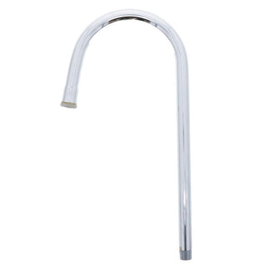 T&S Brass 123X Rigid Gooseneck Faucet, 5-1/2 Spread, 12-1/2 H, 7-1/2 Clearance