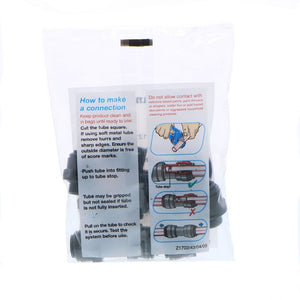 John Guest Male Connector BLACK ACETAL - 12mm x 3/8 BSPP