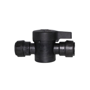 John Guest Two-Way Ball Valve: 1/2 in, Acetal, Straight, Push x Push