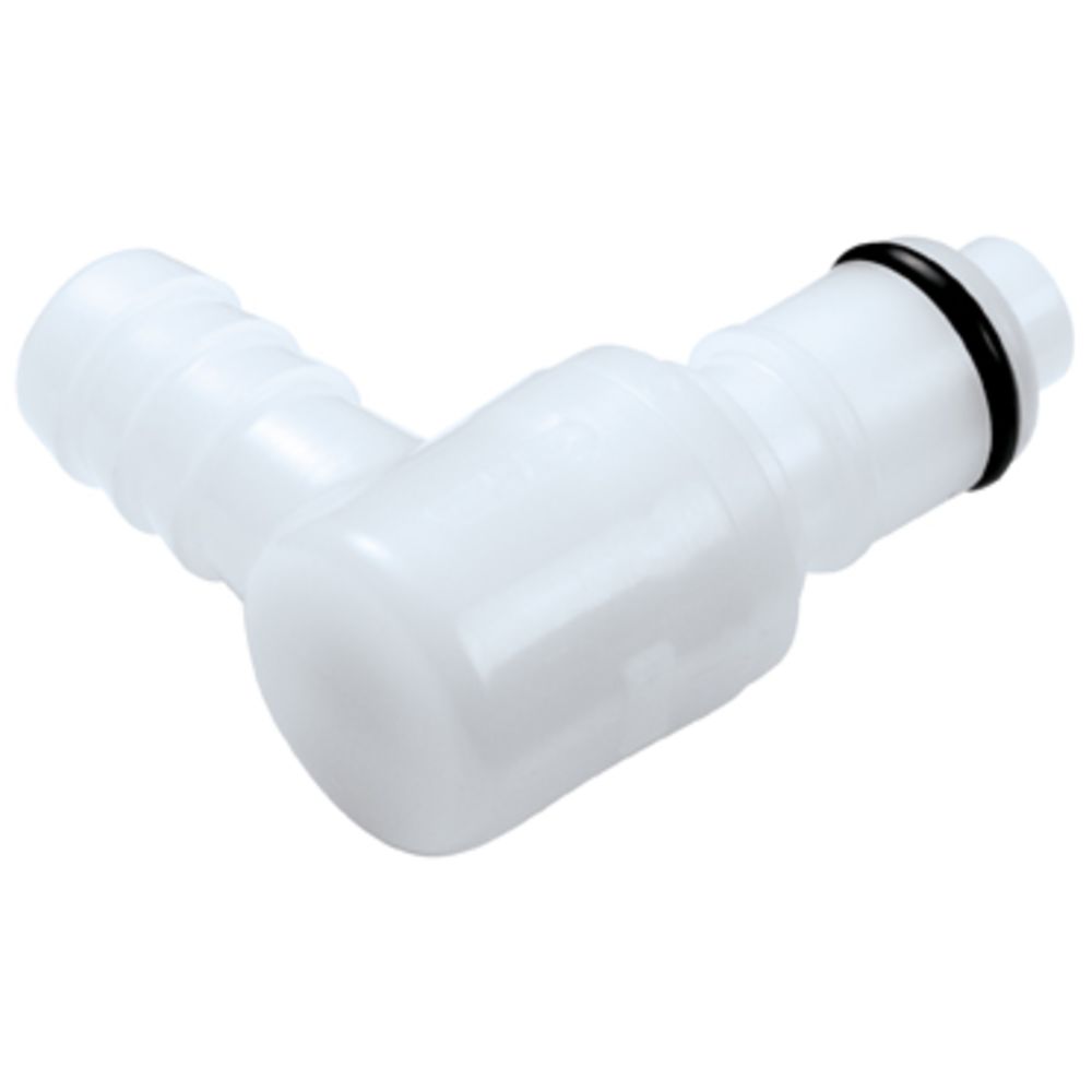 3/8 Hose Barb Valved Elbow  Acetal [POM] Coupling Insert EPDM Seal