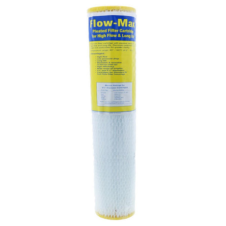 20" x 2-3/4" Flow-Max Pleated Poly - 50 mic