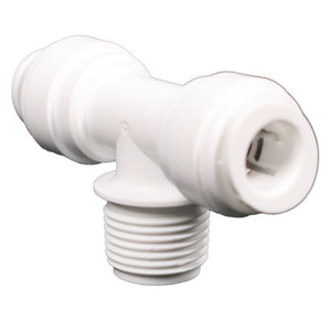 Male Branch Tee Acetal 3/8 qc x 3/8 qc x 3/8 MNPT Branch