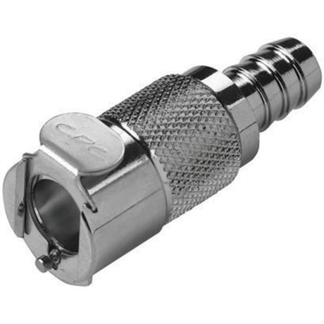 LCD17004V Valved In-Line Hose Barb Coupling Body - 1/4 Hose ID Barb FKM [Viton] O-ring