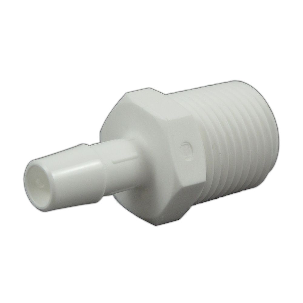 Male Barb Connector Polypropylene - 3/8 ID Barb x 1/2 MNPT