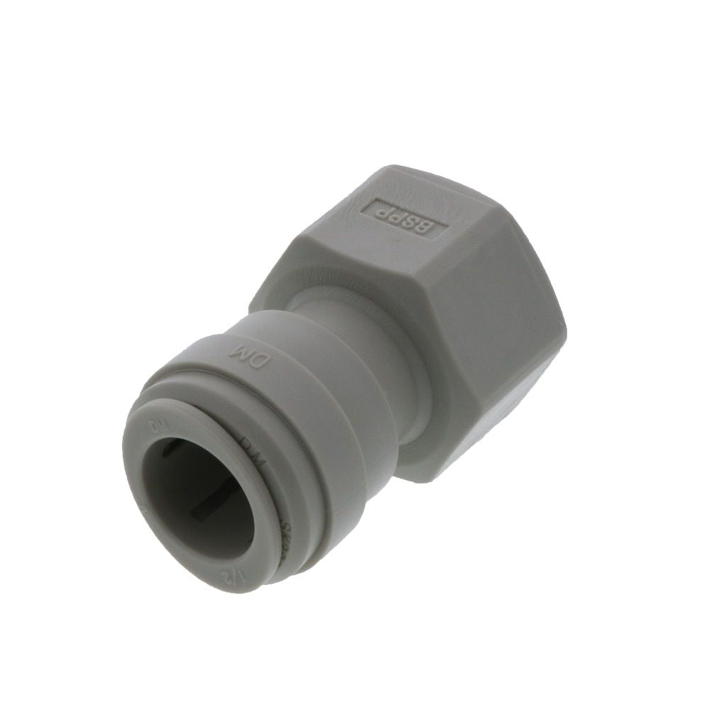 DMfit Female BSPP Connector Flat Type - 1/2" Push-in x 3/8 BSP[P]