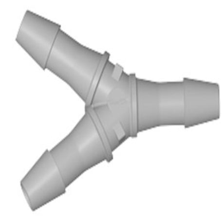 HY8 Y Fitting Natural Polypropylene 1/4 HB X 1/4 HB X 1/4 HB