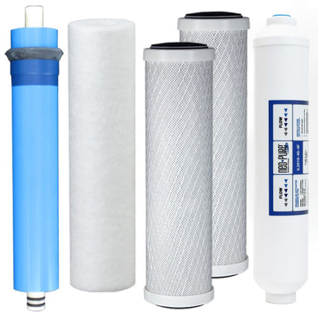 Watts FMR05-MT-AG RO System Replacement Water Filter Kit Compatible with Goldline and Valueline RO System