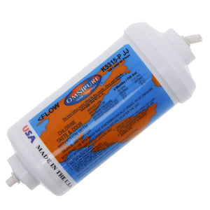 Omnipure Inline K5315-P-JJ 1 mic CTO/Lead/Cyst [w/ Scale Reduction] - 6" x 2.5" Filter - 1/4" Quick Connect