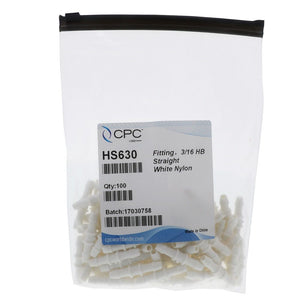 FitQuik Nylon Tube to Tube Straight Fitting - 3/16 ID x 3/16 ID