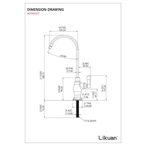 Likuan 905 Series Brushed Nickel Air Gap Faucet