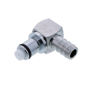 LCD23006 Valved Elbow Hose Barb Coupling Insert 3/8 ID Barb