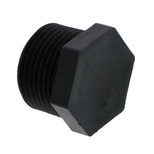 Pipe Plug Hex Head - 1" MNPT Polypro Black