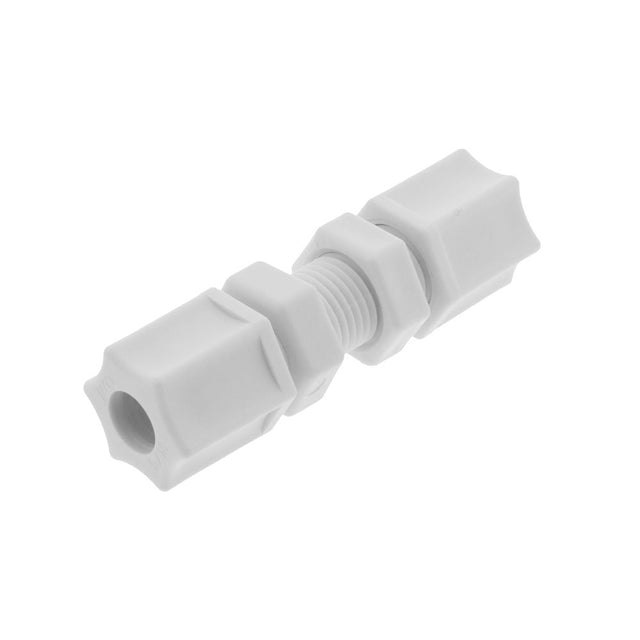 JACO 20-5-P-PG Polypropylene Bulkhead Union 5/16 OD Tube x 5/16 OD Tube