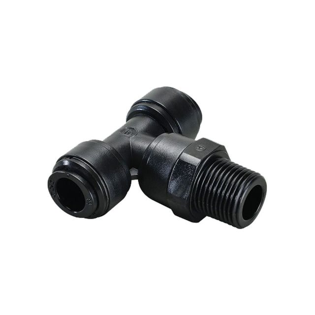 NeoFit - Acetal Black Swivel Tee 8mm x 1/4" BSPT