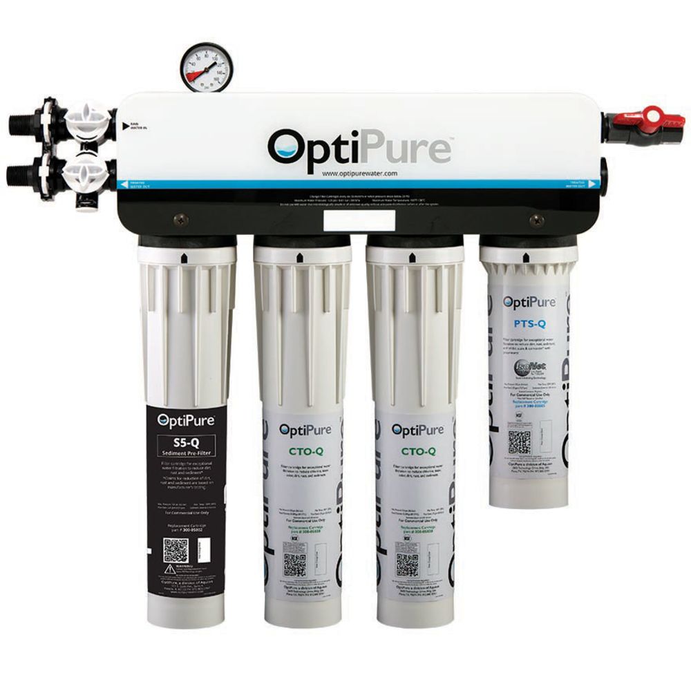 Optipure QT2+MP; triple 15" [dual parallel] dual outlet for bev & ice with prefilter [prev PN: 160-52040]