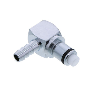 LCD23005V Valved Elbow Hose Barb Coupling Insert 5/16 ID Barb FKM [Viton] O-rings