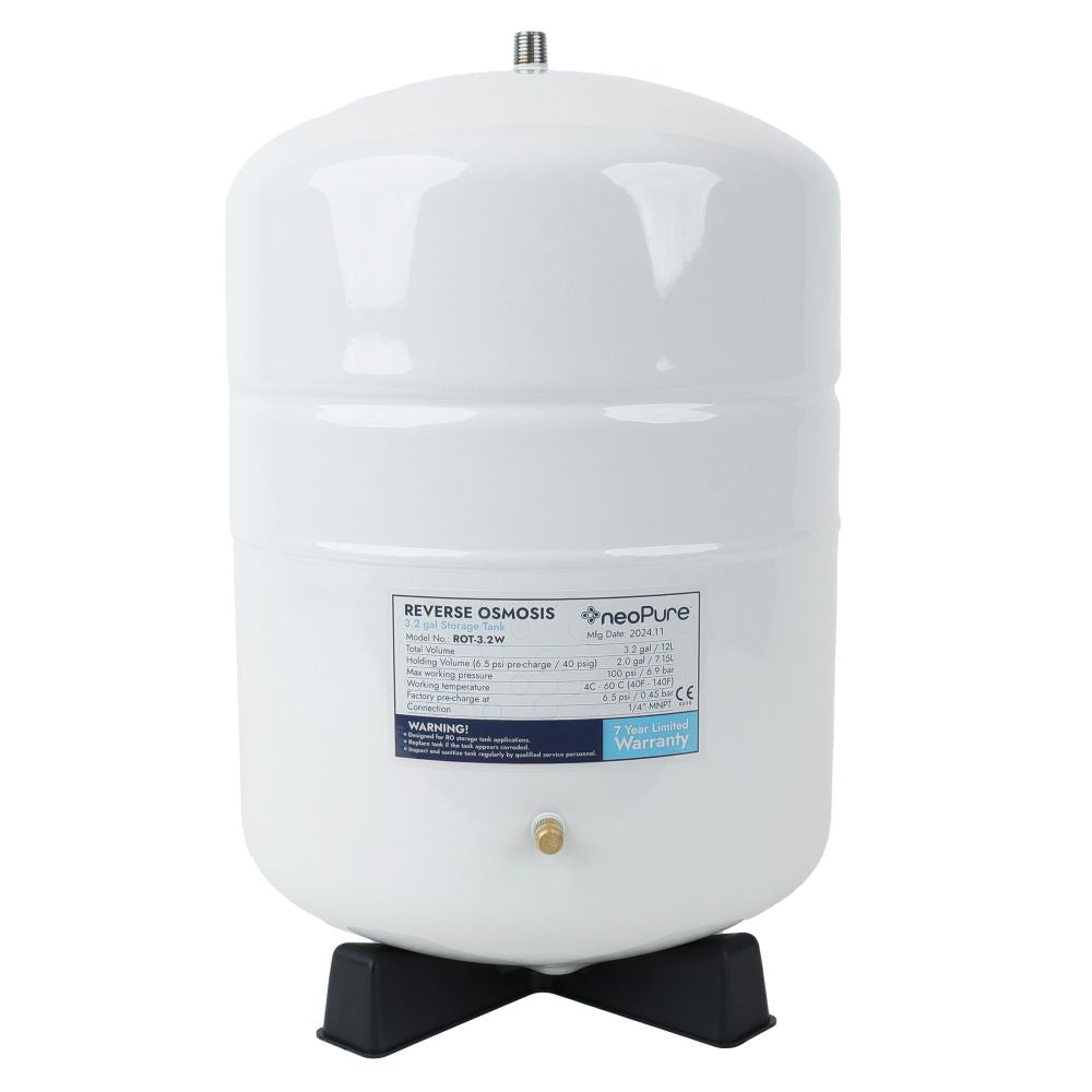 NeoPure Reverse Osmosis Storage Tank 3.2 Gallon OPEN BOX - White