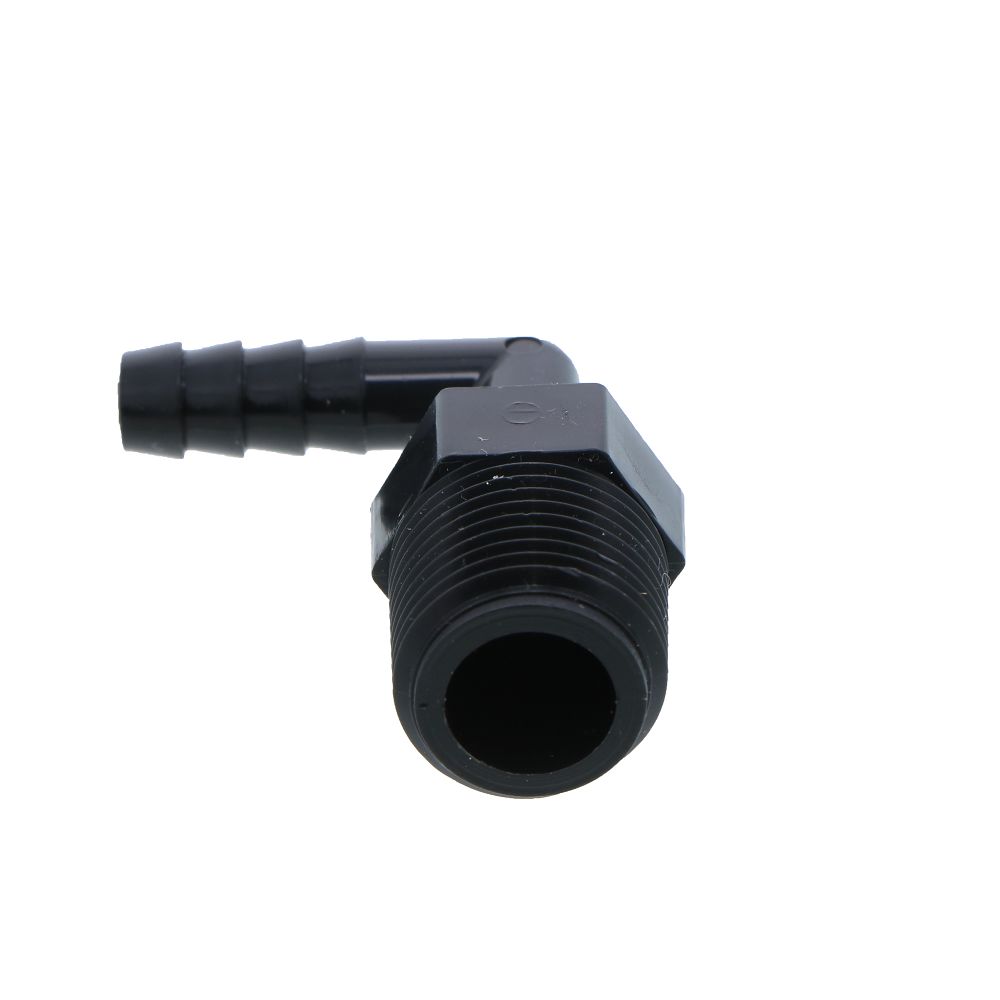 Male Elbow Barb Connector PP - 1/4 ID Barb x 3/8 MNPT