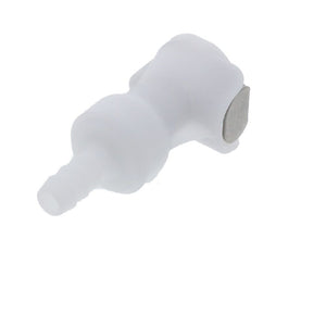 PLCD17004V Valved In-Line Hose Barb Coupling Body 1/4 ID Barb FKM [Viton] O-ring