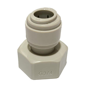 NeoFit - Acetal Gray Female Adapter 1/2" tube x 3/4" BSP[P] Flat