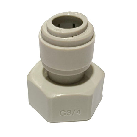 NeoFit - Acetal Gray Female Adapter 1/2" tube x 3/4" BSP[P] Flat