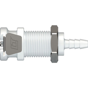 LinkTech 20AC Series Panel Mt. Female, Non-valved, 1/8" HB, Natural Acetal