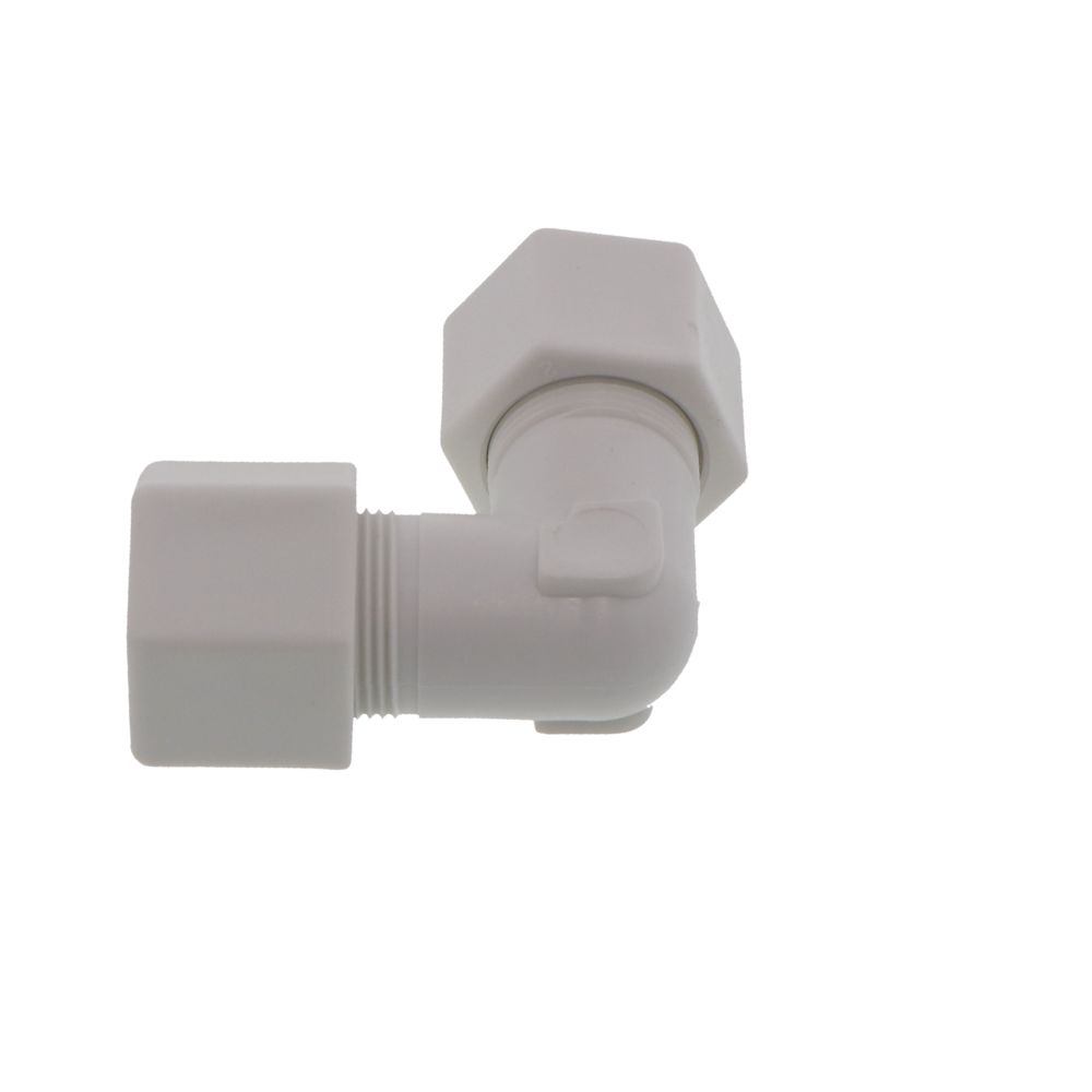 JACO 50-10-P-PG Polypropylene Union Elbow 5/8 OD Tube x 5/8 OD Tube