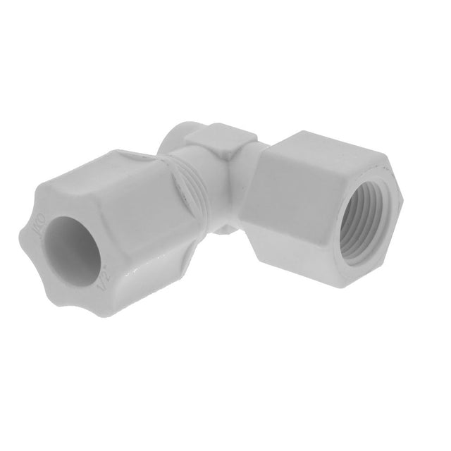 JACO 45-8-6-P-O Polypropylene Female Elbow 1/2 OD Tube x 3/8 FPT