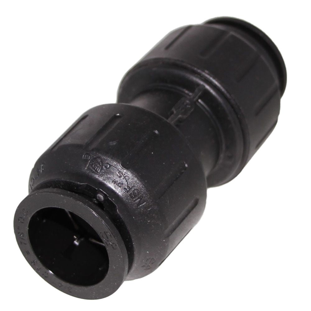 John Guest Black Coupler - 3/4 CTS